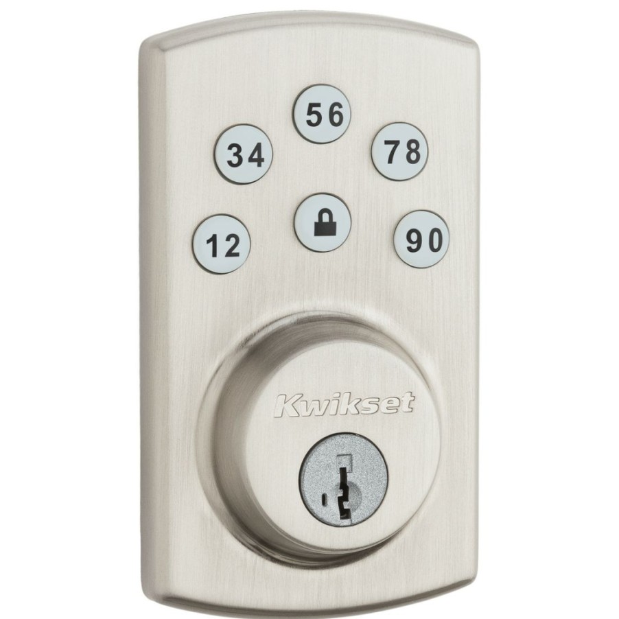 Hardware * | Kwikset 907 Powerbolt 2.0 Electronic Deadbolt Withsmartkey, 99070-101, Satin Nickel