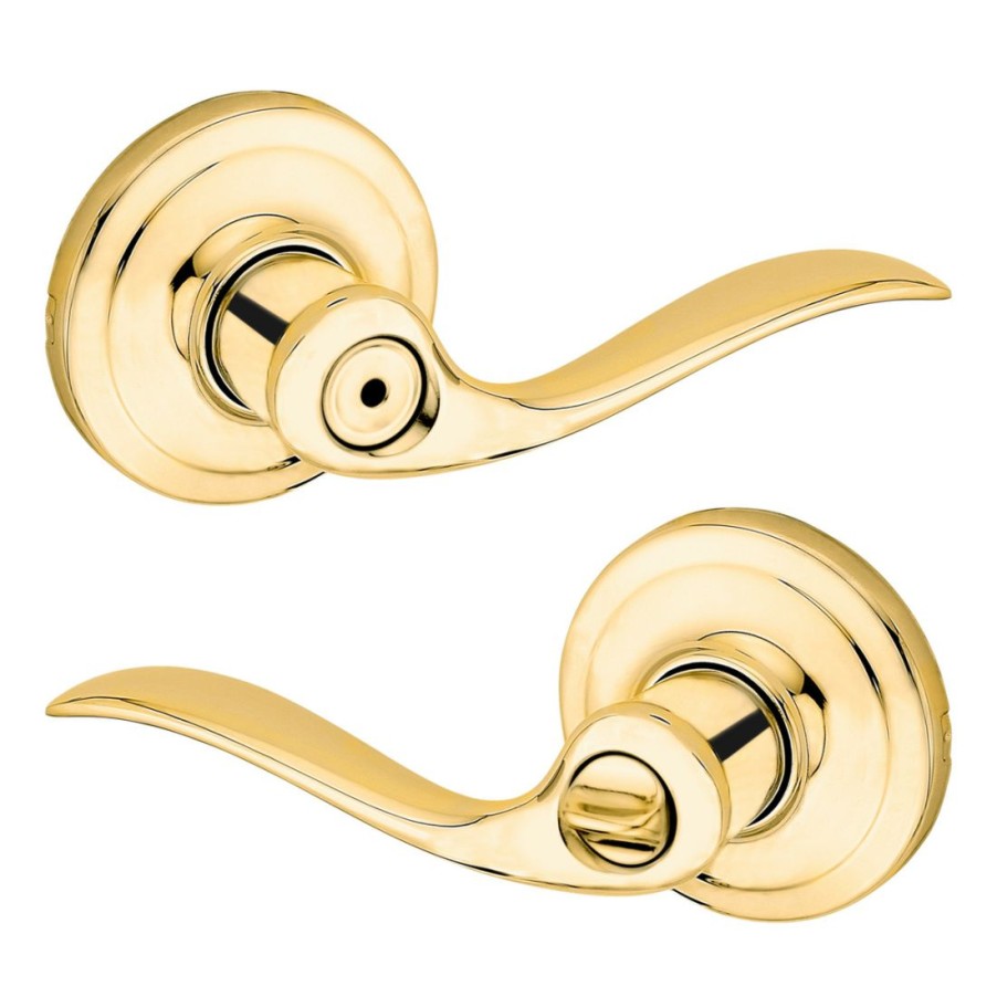 Hardware * | Kwikset Tustin Bed / Bath Lever, 97300-819, Polished Brass