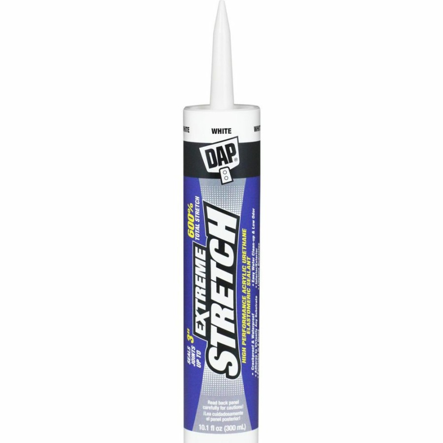 Tape & Adhesive * | Dap Extreme Stretch Acrylic Urethane Premium Elastomeric Sealant, 7079818715, White, 10.1 Oz