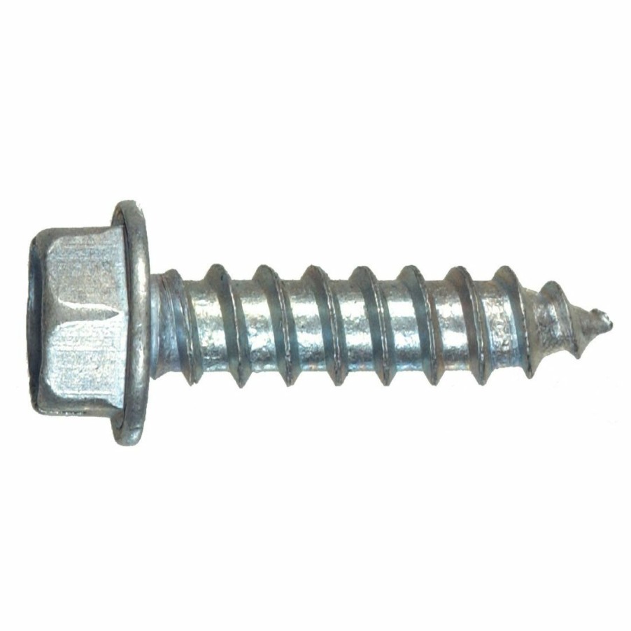 Hardware * | Hillman Zinc Slotted Hex Head Sheet Metal Screws, 8-Pack, 5328, #10 X 1 In