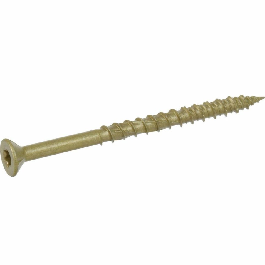 Hardware * | Power Pro Star Drive Flat Head Multi-Material Exterior Screw, Bronze, 20-Pack, 116791, #8 X 2-1/2 In