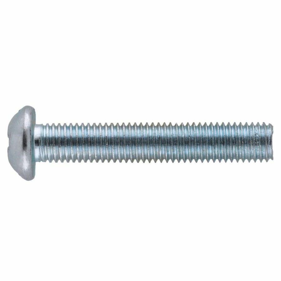 Hardware * | Hillman Zinc Round Head Combination Machine Screws, 100-Pack, 41140, #8-32 X 3/4 In