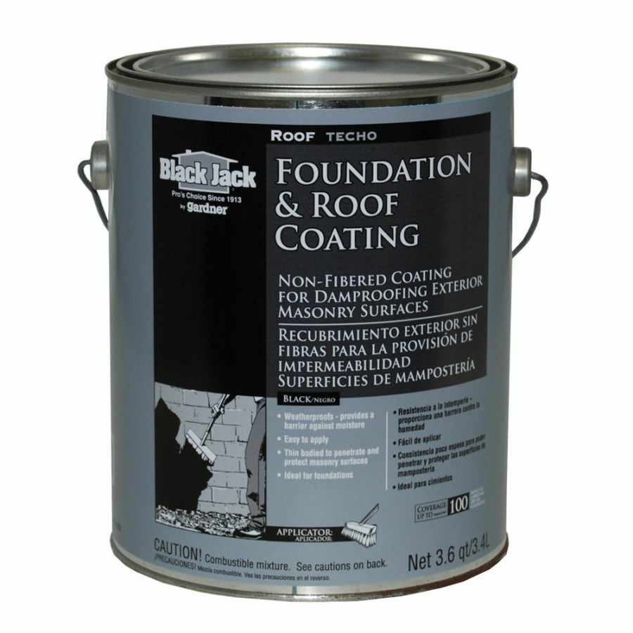 Tape & Adhesive * | Black Jack Foundation & Roof Coating, 6025-9-34, 3.6 Quart