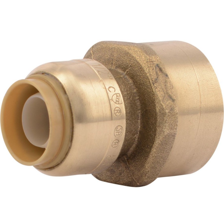 Plumbing * | Sharkbite Push-To-Connect Brass Reducing Connector, 1/2 In X 3/4 Fnpt, U068Lfa