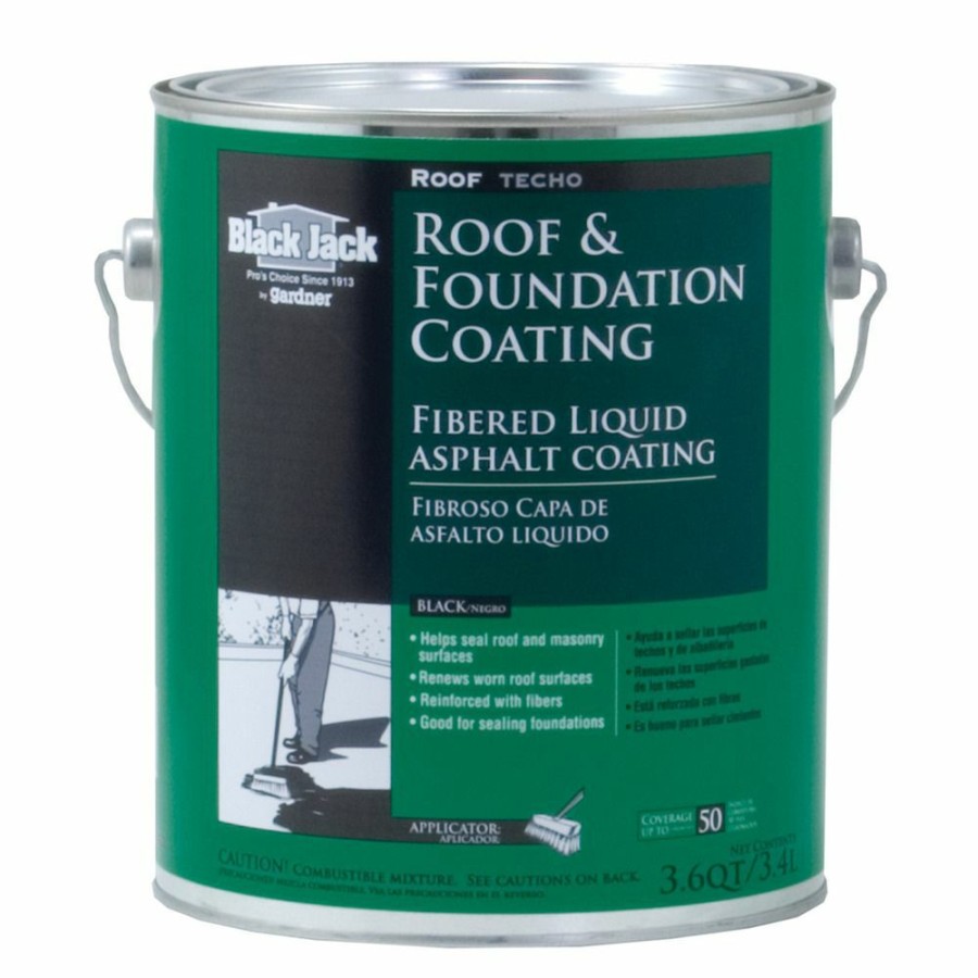 Tape & Adhesive * | Black Jack Roof And Foundation Coating, 6125-9-34, 3.6 Quart