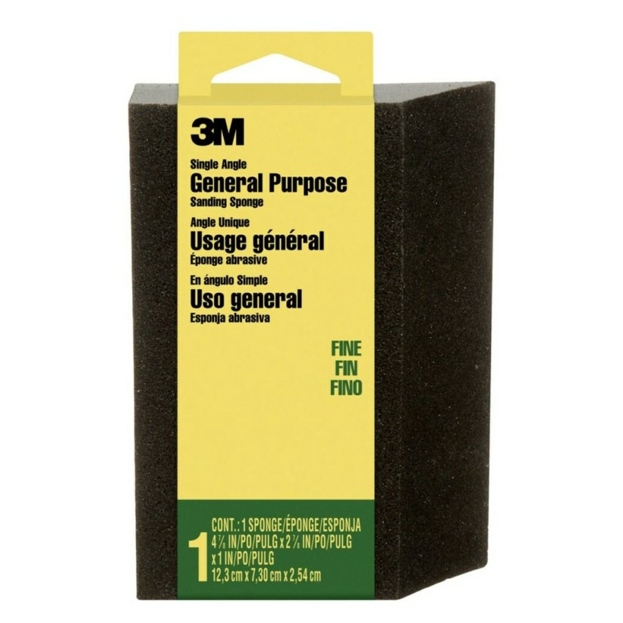 Sandpaper & Abrasives * | 3M Sanding Sponge, 4.875 In X 2.875 In X 1 In, Fine Grit, Cp-040