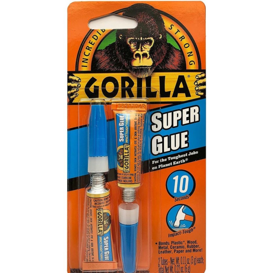 Tape & Adhesive * | Gorilla Super Glue Tubes, 2-Pack, 7800109, 3 G