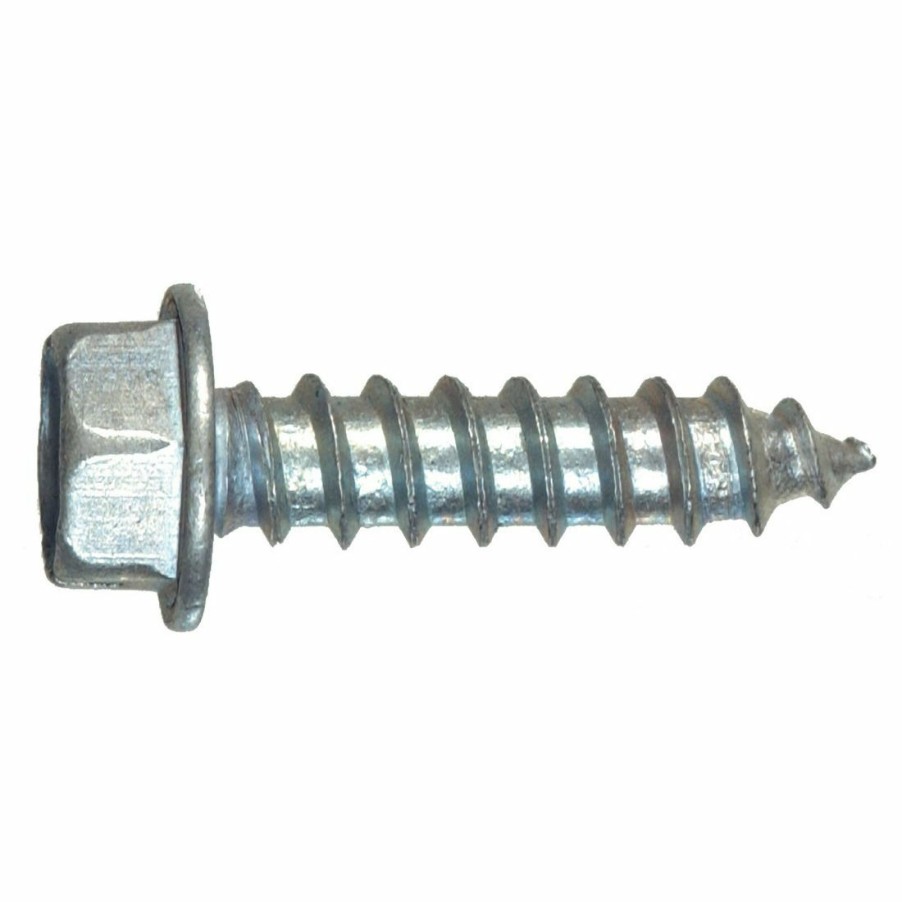 Hardware * | Hillman Zinc Slotted Hex Head Sheet Metal Screws, 5-Pack, 5343, #12 X 1 In