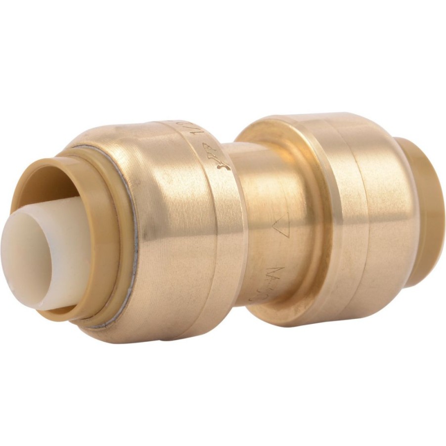 Plumbing * | Sharkbite Push-To-Connect Straight Brass Coupling, 1/2 In X 1/2 In, U008Lfa