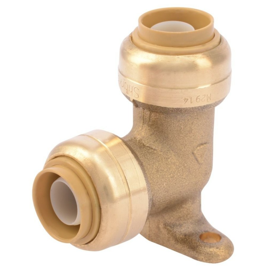 Plumbing * | Sharkbite Push-To-Connect Brass 90-Degree Drop Ear Elbow Fitting, 1/2 In X 1/2 In, U249Lfa