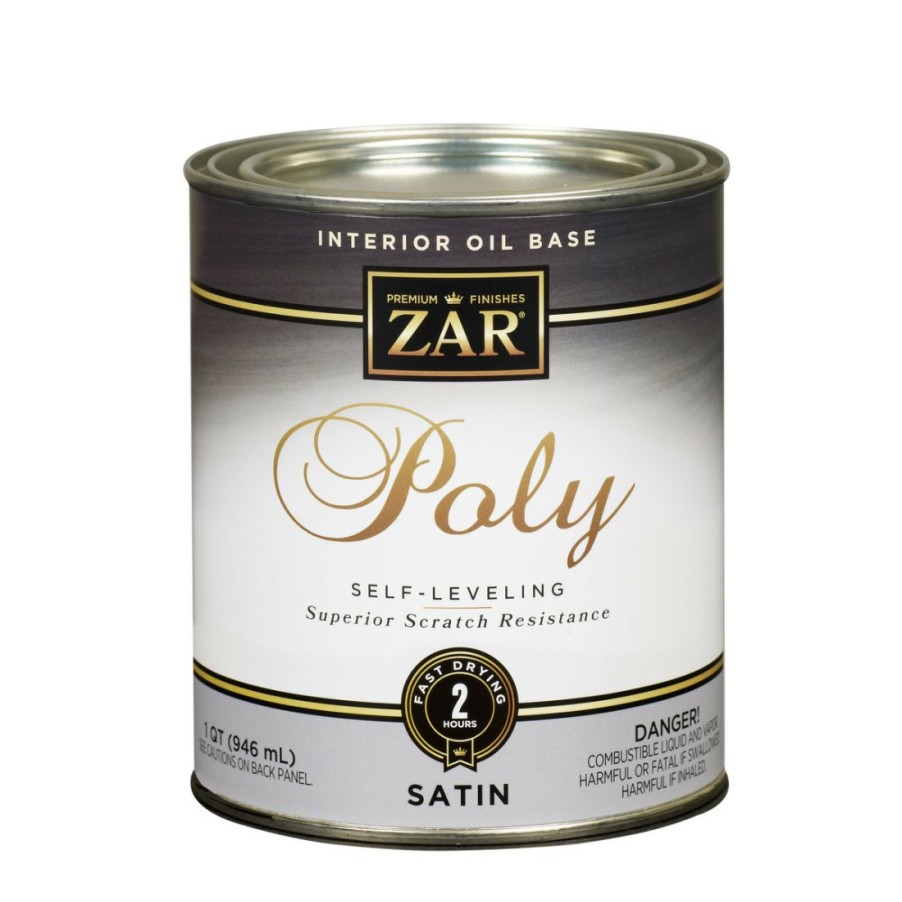 Paints & Stains * | Zar Interior Oil Base Polyurethane, Satin, 32912, 1 Quart