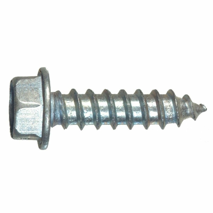 Hardware * | Hillman Zinc Slotted Hex Head Sheet Metal Screws, 8-Pack, 5325, #10 X 3/4 In