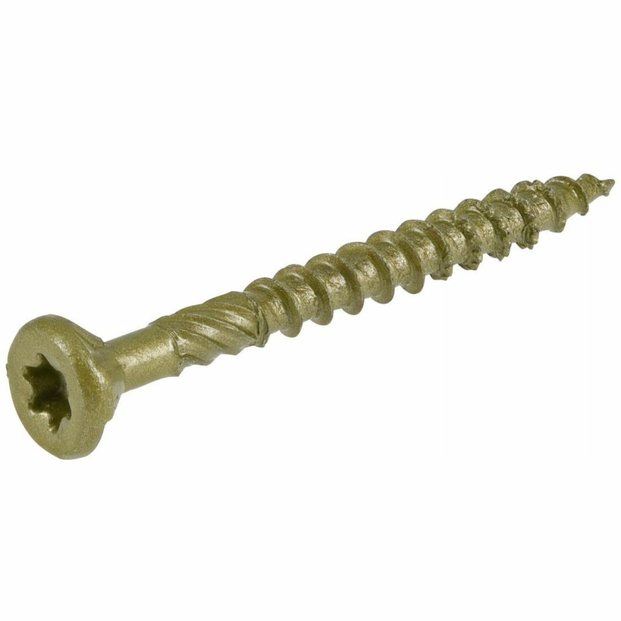 Hardware * | Power Pro Premium Exterior Wood Screws, Star Drive, 5 Lb Box, 48607, #8 X 1-3/4 In