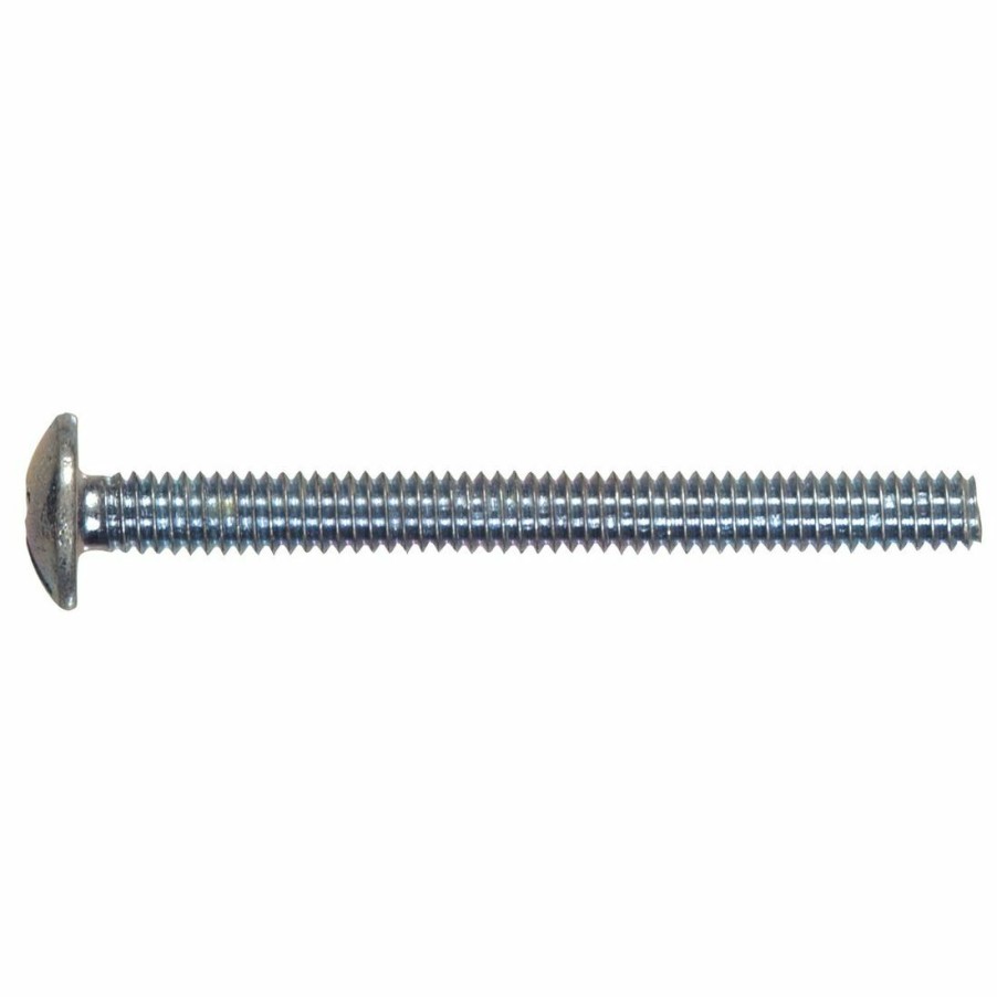 Hardware * | Hillman Zinc Truss Head Slotted Machine Screws, 6-Pack, 9011, #8-32 X 1 In