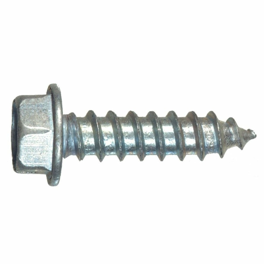 Hardware * | Hillman Zinc Slotted Hex Head Sheet Metal Screws, 15-Pack, 5293, #6 X 1/2 In