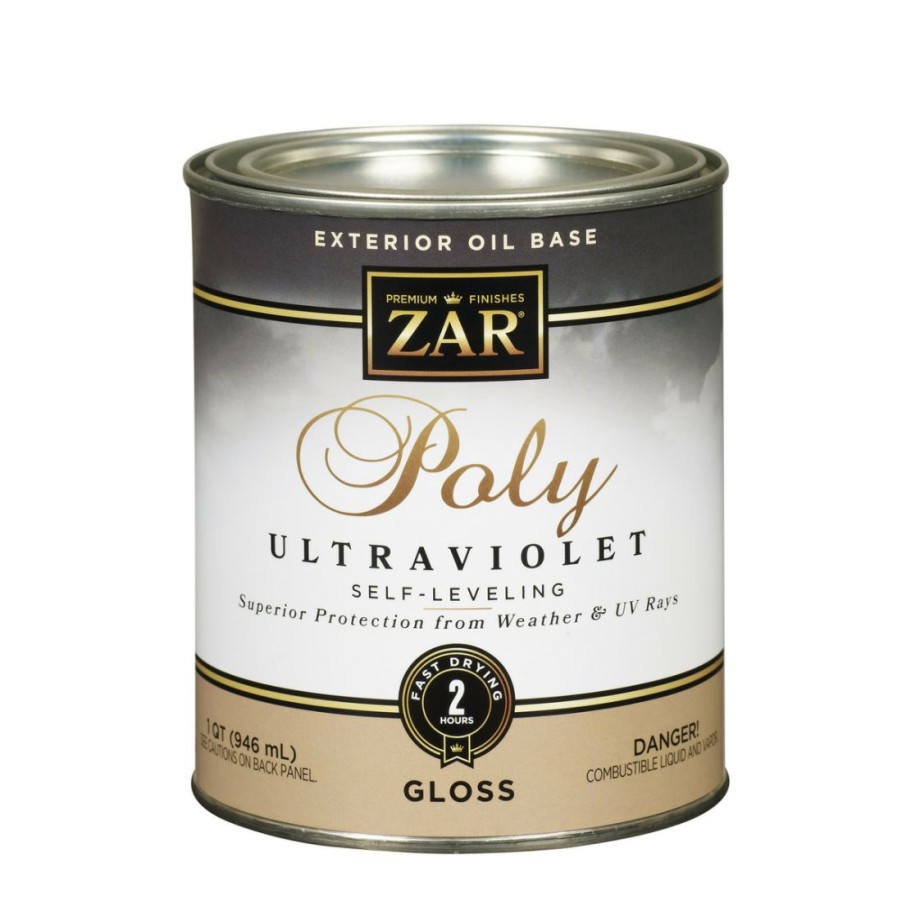 Paints & Stains * | Zar Exterior Water Base Poly High Performance, Gloss, 34012, 1 Quart