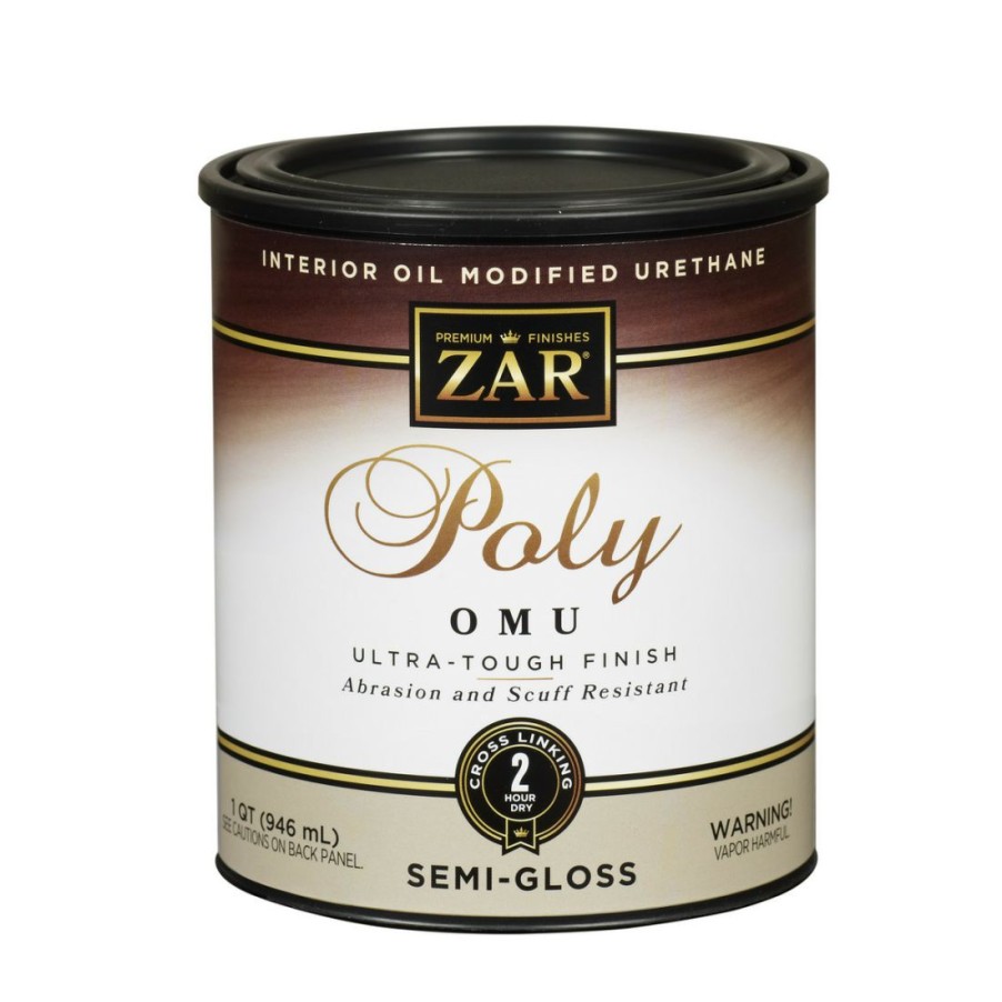 Paints & Stains * | Zar Interior Oil Modified Urethane Poly Omu, Semi-Gloss, 36112, 1 Quart