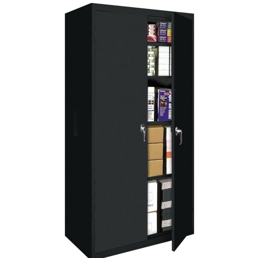 Hardware * | Steel Cabinets Usa Fixed Shelf Black Metal Storage Cabinet, 36 In X 18 In X 72 In, Fs-36-B