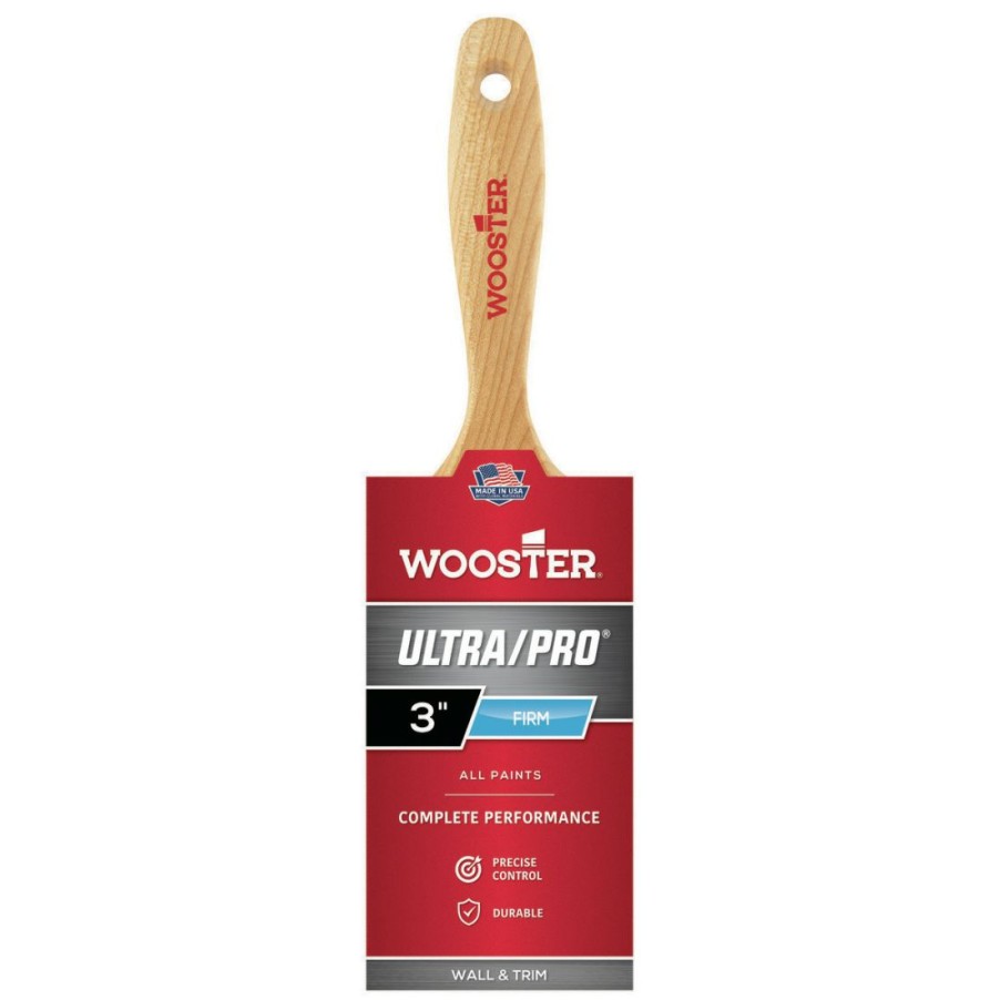 Paints & Stains * | Wooster Ultra/Pro Firm Flat Paint Brush, 3 Inch, 4176-3