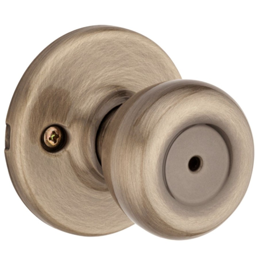 Hardware * | Kwikset Tylo Bed / Bath Knob, 93001-869, Antique Brass