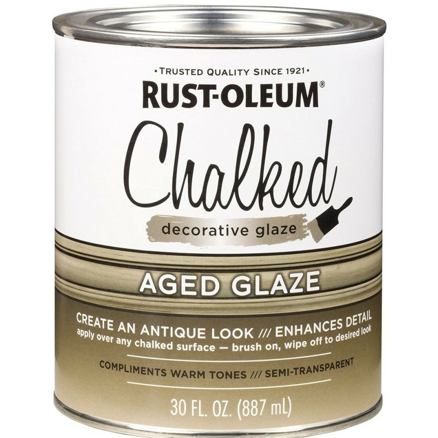 Paints & Stains * | Rust-Oleum Chalked Decorative Glaze Paint, 315881, Aged Glaze, 30 Oz