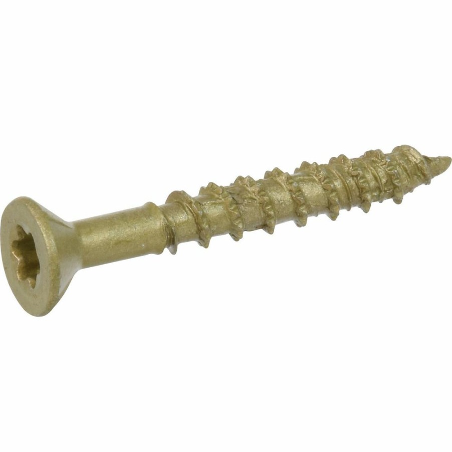 Hardware * | Power Pro Star Drive Flat Head Multi-Material Exterior Screw, Bronze, 15-Pack, 116798, #10 X 1-1/2 In