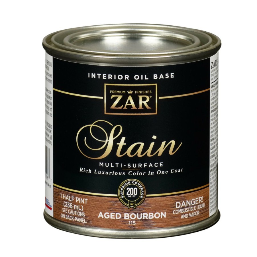 Paints & Stains * | Zar Interior Oil Base Stain, 11506, Aged Bourbon, 1/2 Pint