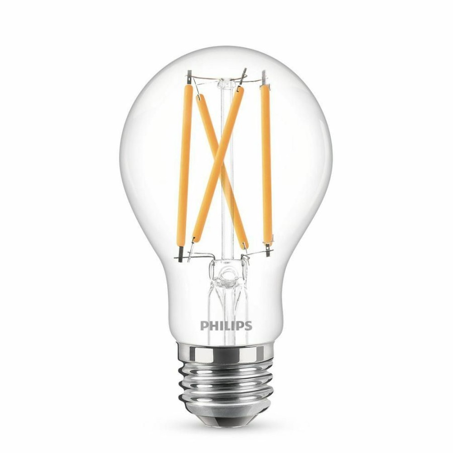 Paints & Stains * | Philips A19 Dimmable Energy Saving Clear Glass Indooor, 60-Watt, 2-Pack, 550236