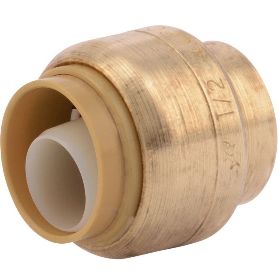 Plumbing * | Sharkbite Push-To-Connect Brass End Stop Fitting, 1/2 In, U514Lfa