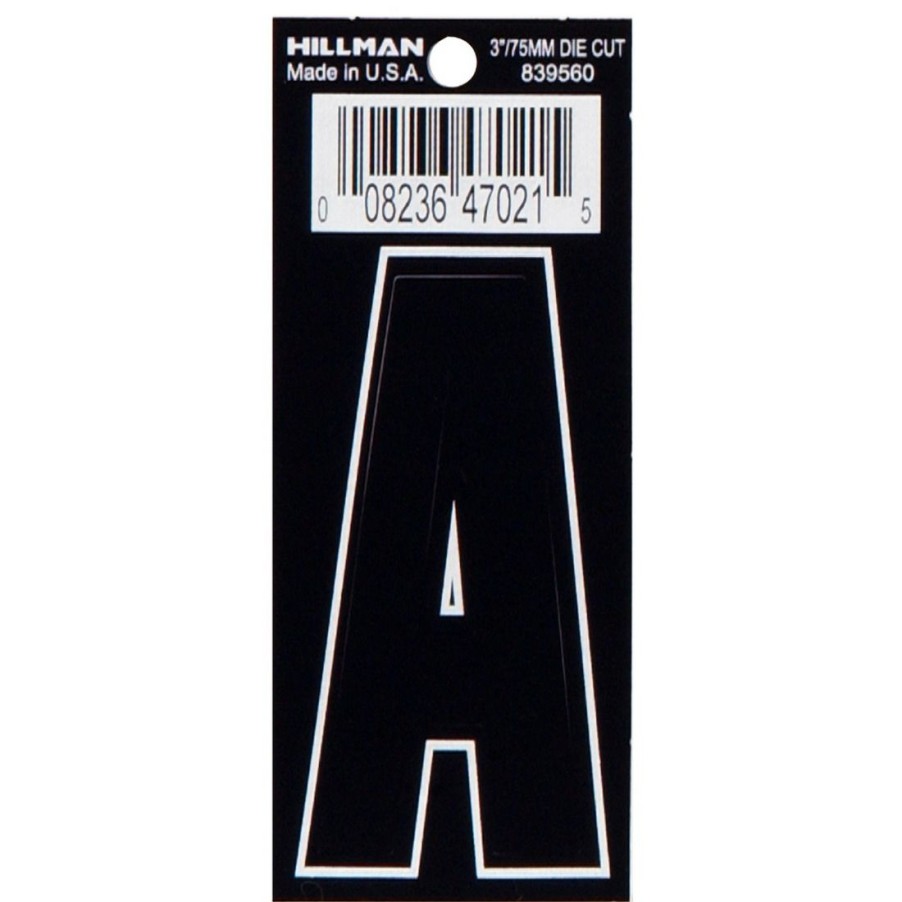 Hardware * | Hillman Wide Die-Cut Adhesive Letters, 839560, 3 In