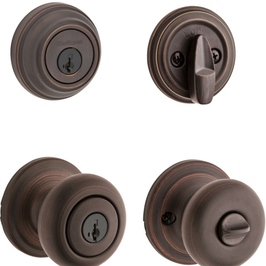 Hardware * | Kwikset 991 Juno Keyed Entry Single Cylinder Deadbolt Combo With Smartkey, 99910-035, Venetian Bronze