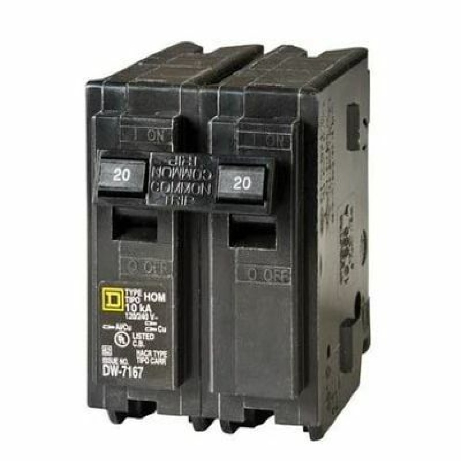 Paints & Stains * | Square D Homeline Circuit Breaker 2-Pole, 20A, 120 / 240 V, 10 Ka, Hom220Cp