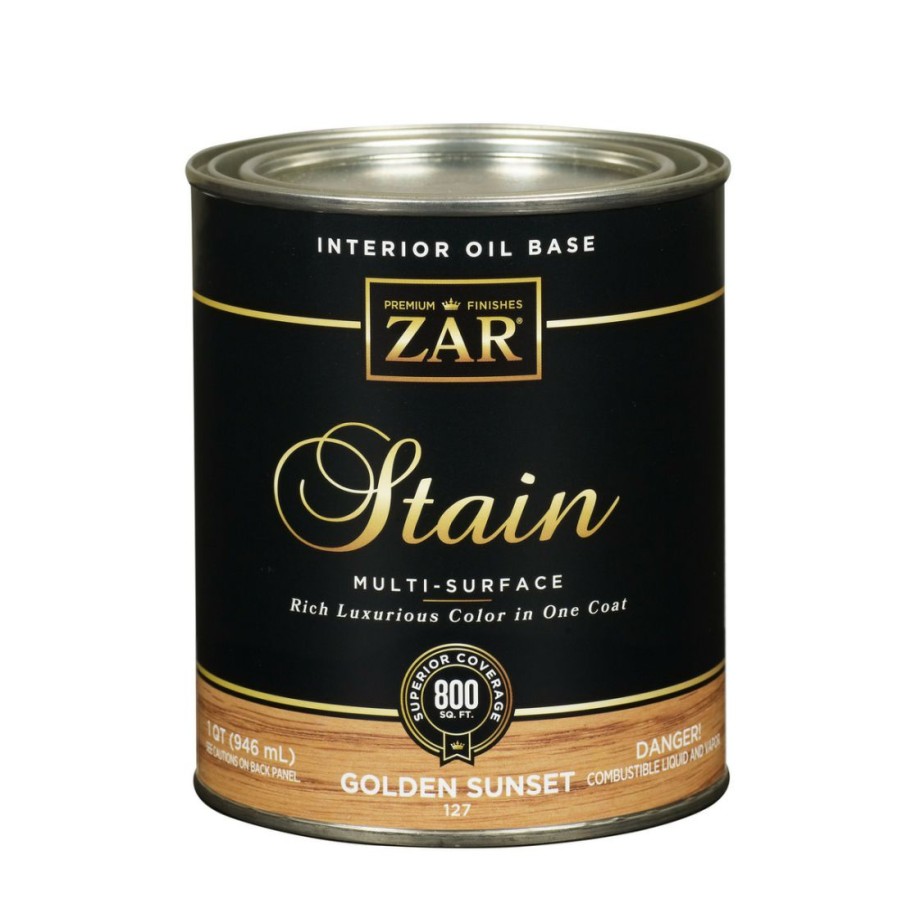 Paints & Stains * | Zar Interior Oil Base Stain, 12712, Golden Sunset, 1 Quart