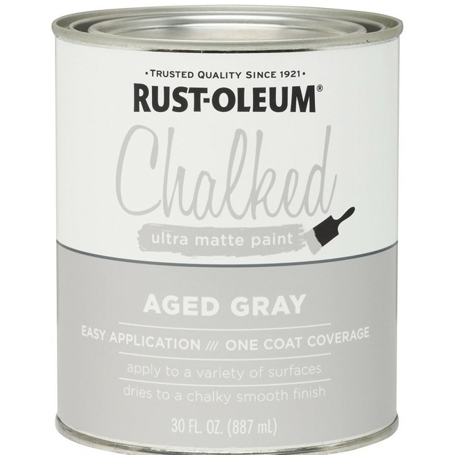 Paints & Stains * | Rust-Oleum Chalked Ultra Matte Paint, 285143, Aged Gray, 30 Oz