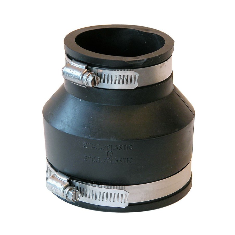 Plumbing * | Fernco 3 In Ci/Pl To 2 In Ci/Pl Flexible Pvc Coupling, P1056-32