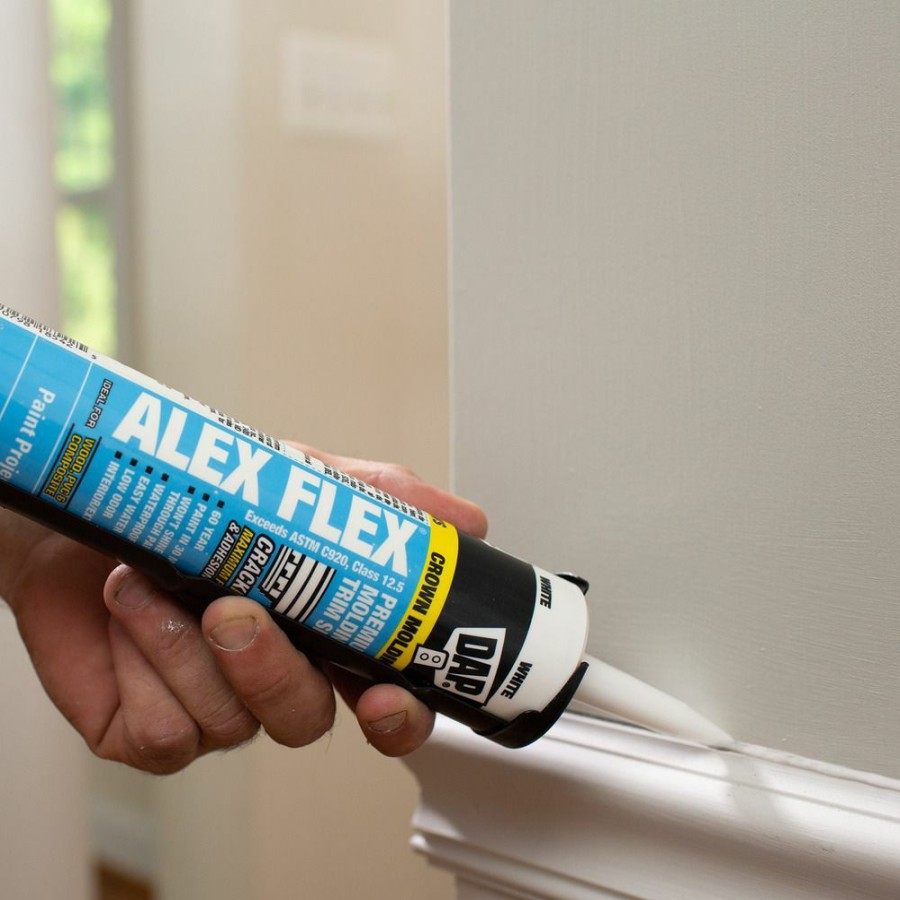 Tape & Adhesive * | Dap Alex Flex Premium Molding & Trim Acrylic Latex Siliconized Sealant, 7079818542, White, 10.1 Oz