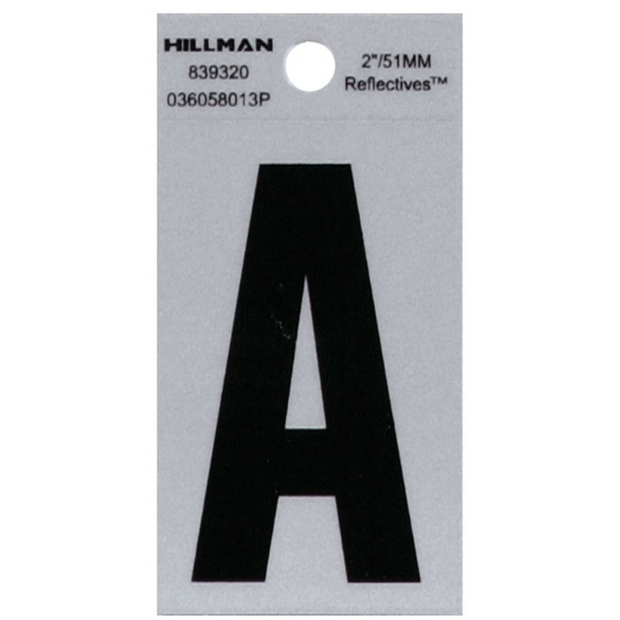 Hardware * | Hillman Square Cut Self Adhesive Letters, 839320, 2 In