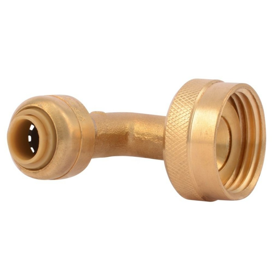 Plumbing * | Sharkbite Push-To-Connect X 3/4 In Garden Hose Thread, Brass, Elbow, U2276Lfa