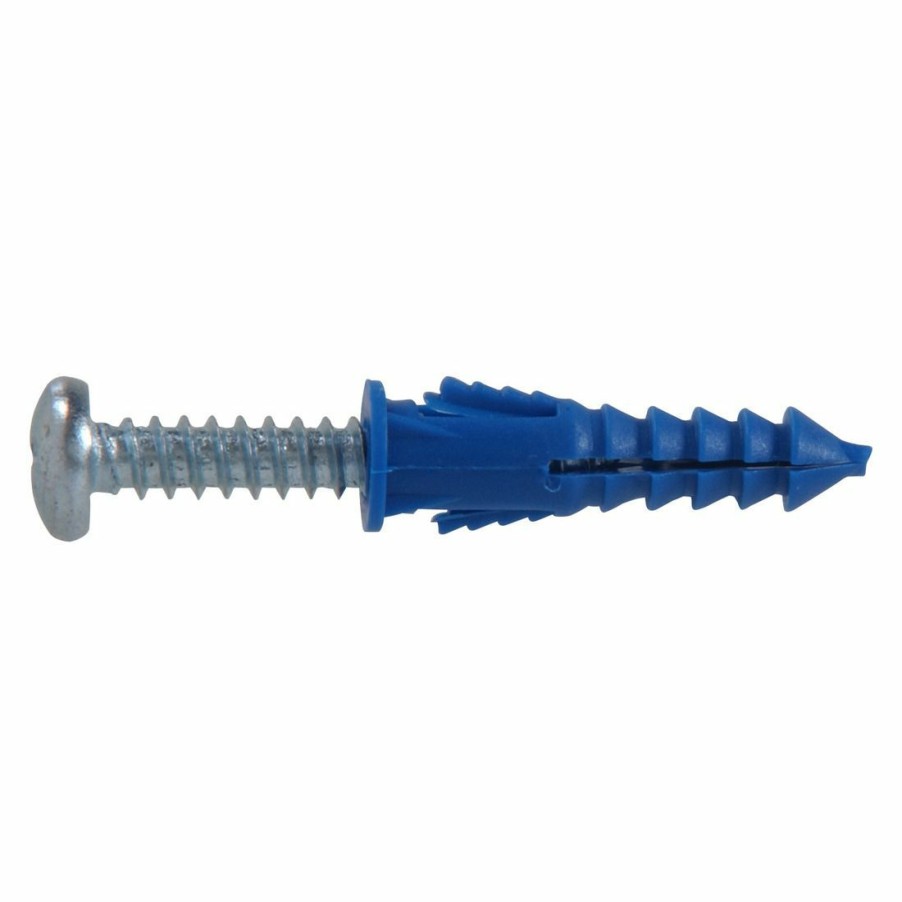 Hardware * | Hillman #8-10-12 Xl-Pak Ribbed Plastic Anchor W/ Screw, 41821, 1-1/4 In