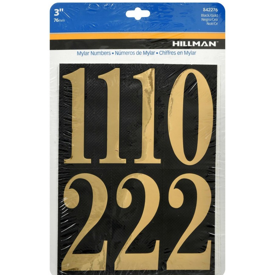 Hardware * | Hillman Square Cut Self Adhesive Numbers, 842276, 3 In