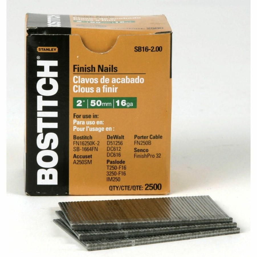 Hardware * | Bostitch Finish Nail, 16-Gauge, 2 In, Sb16-2.00