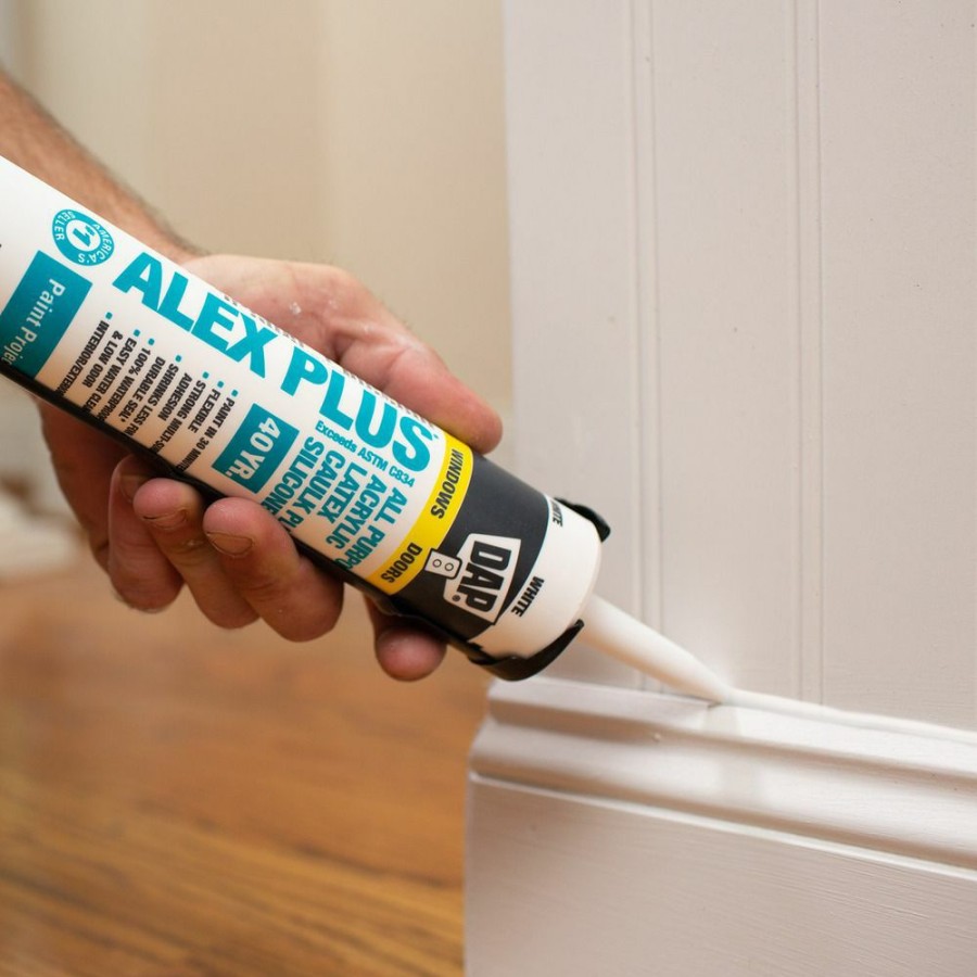 Tape & Adhesive * | Dap Alex Plus All Purpose Acrylic Latex Caulk Plus Silicone, 7079818156, Clear, 10.1 Oz