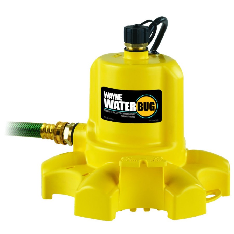 Plumbing * | Wayne 1/6 Hp Waterbug With Multi-Flo Technology, Thermoplastic Housing, Dual Bronze Discharge, Wwb