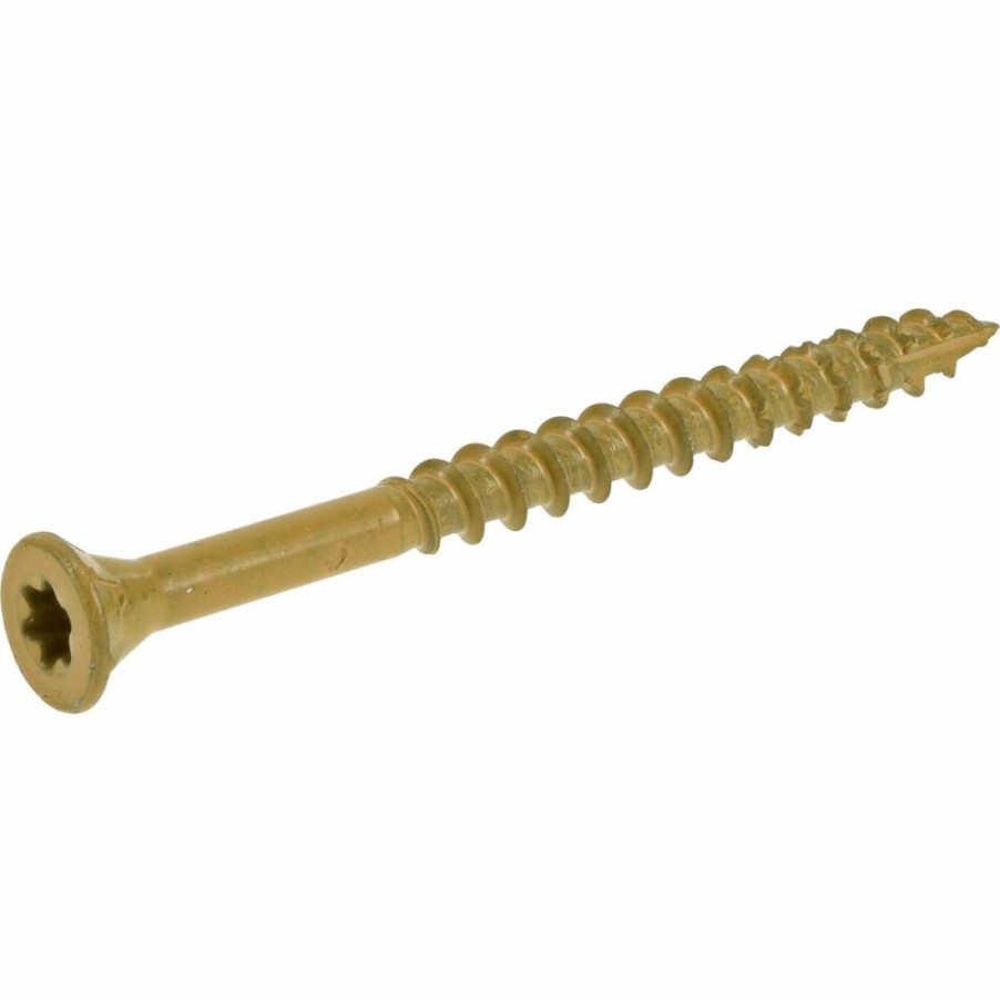 Hardware * | Deck Plus Star Drive Wood & Deck Screws, Tan, 40-Pack, 42593, #10 X 2-1/2 In