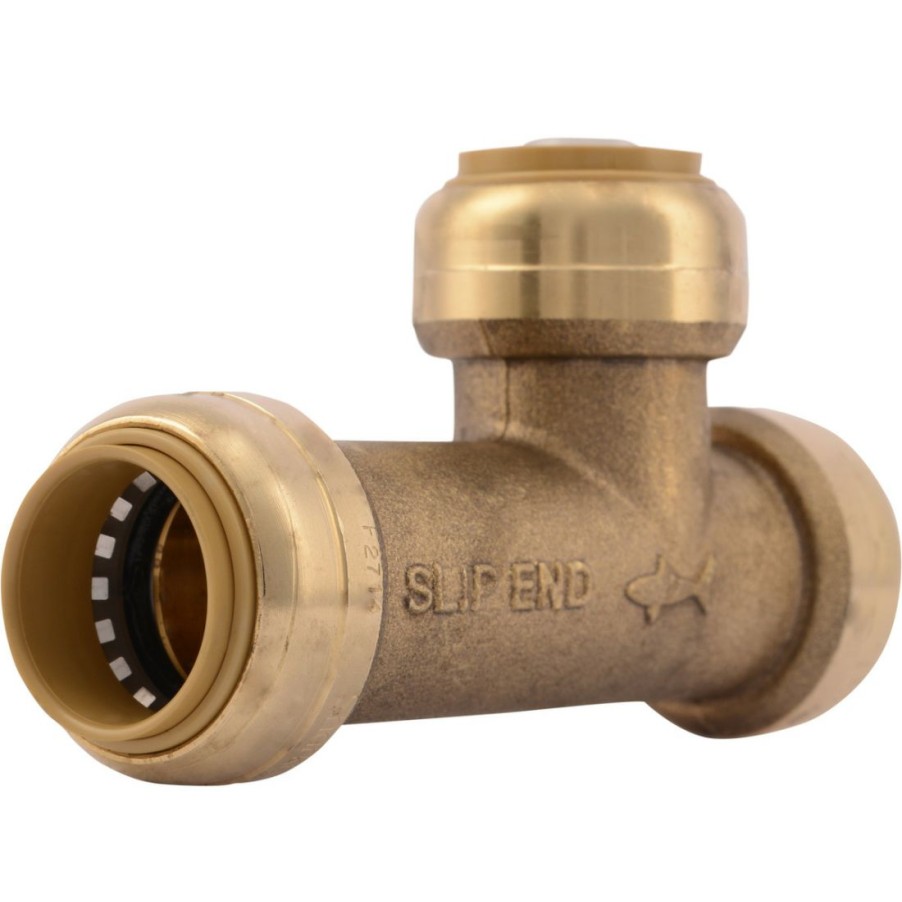 Plumbing * | Sharkbite Push-To-Connect Brass Slip Tee, 3/4 In, U3370Lfa