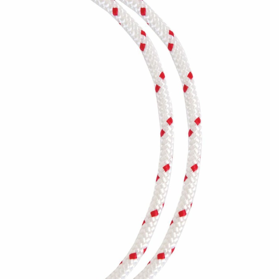 Hardware * | Koch Industries Diamond Braid Poly Rope White / Red, #8 1/4 X 50 Ft, 5240825