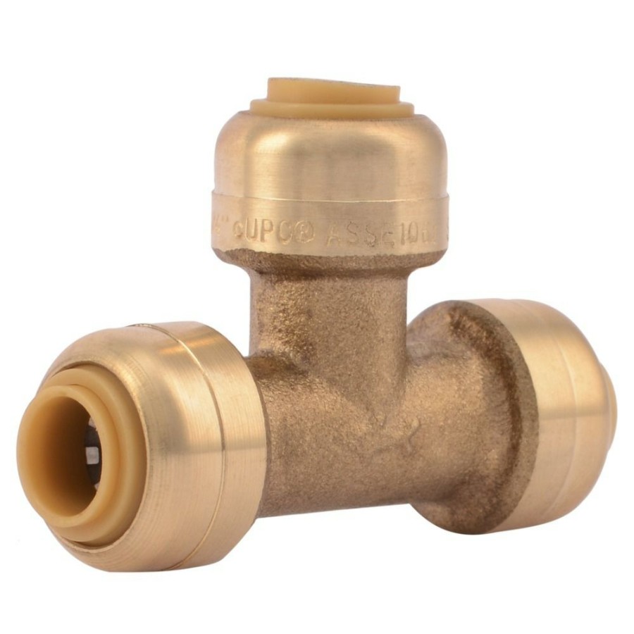 Plumbing * | Sharkbite Push Tee, 1/4 In, Brass, U358Lfa