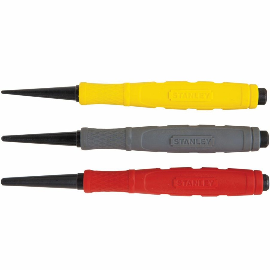 Hardware * | Stanley Cushion Grip Nail Set, 3-Piece, 58-930