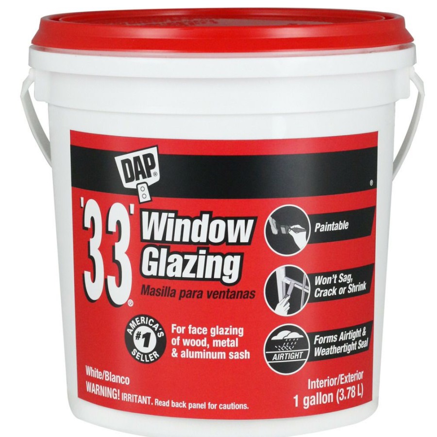 Plumbing * | Dap '33' Window Glazing, 7079812019, White, 1 Gallon