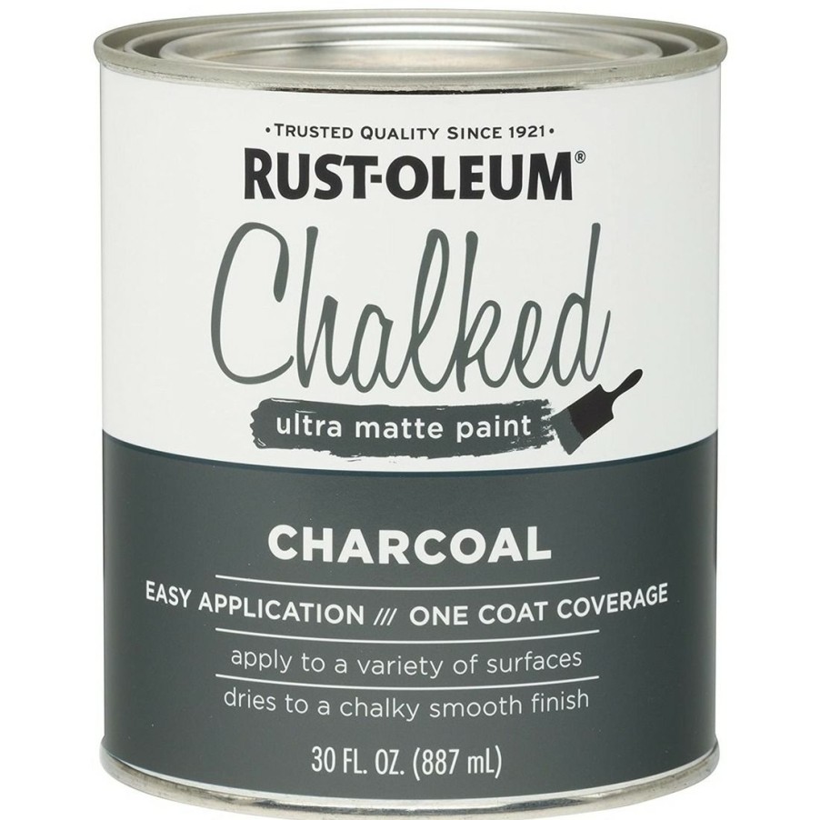 Paints & Stains * | Rust-Oleum Chalked Ultra Matte Paint, 285144, Charcoal, 30 Oz